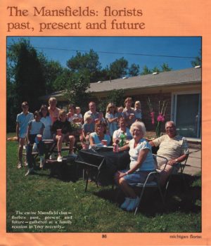 Michigan Florist Magazine in 1985, featuring the whole family. Moma dn Day owned The Posy Shop in Hudson, MI. Two of Dave's borthers were also florists.